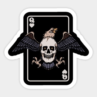 Eagle and card Sticker